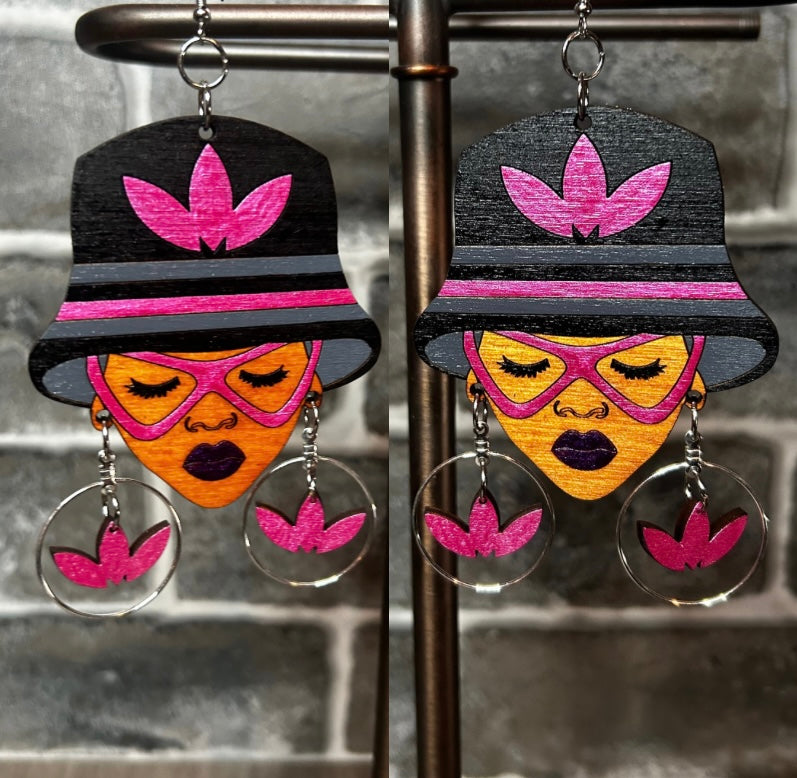 Earrings - Missy Bucket Hat Stripes