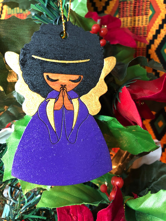 Holiday Ornament - Afro Angel