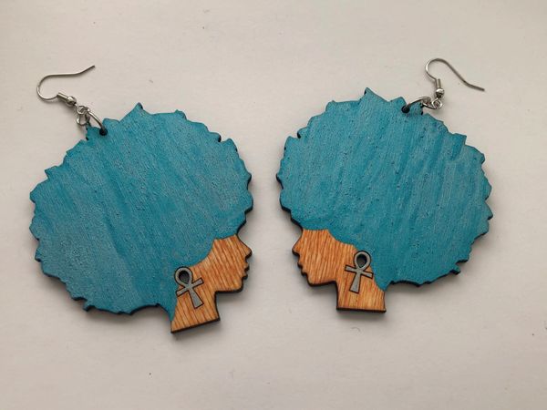 Earrings - MBellished Logo (Silver Ankh)