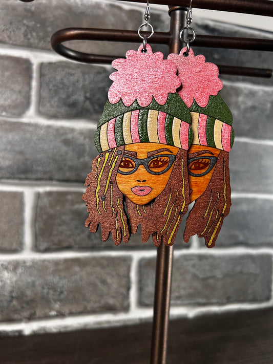 Earrings - Jessie Mae Winter Hat - Available In 2 Colors