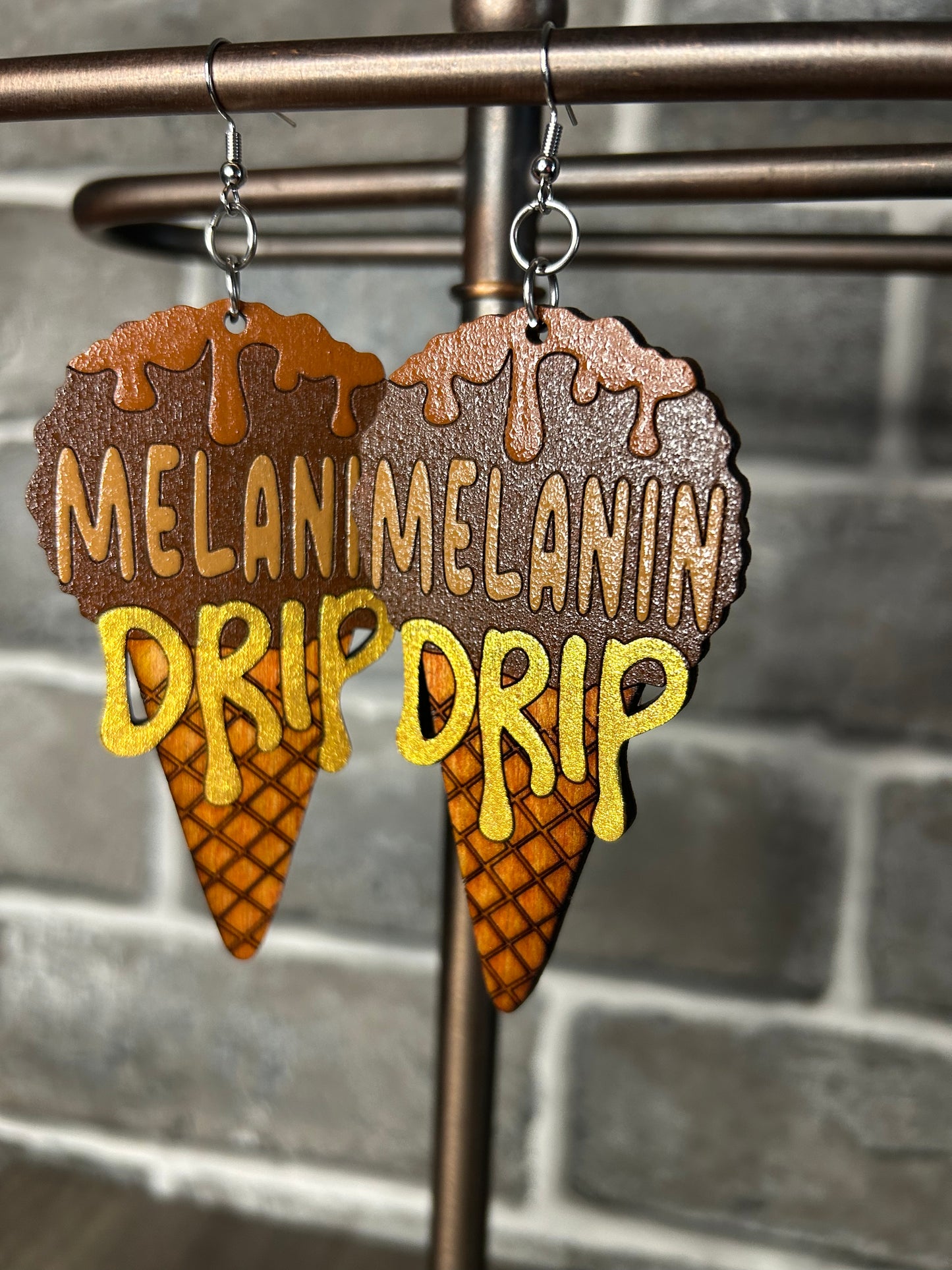 Earrings - Melanin Drip Cone