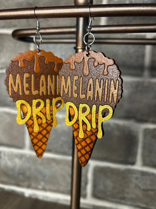 Earrings - Melanin Drip Cone