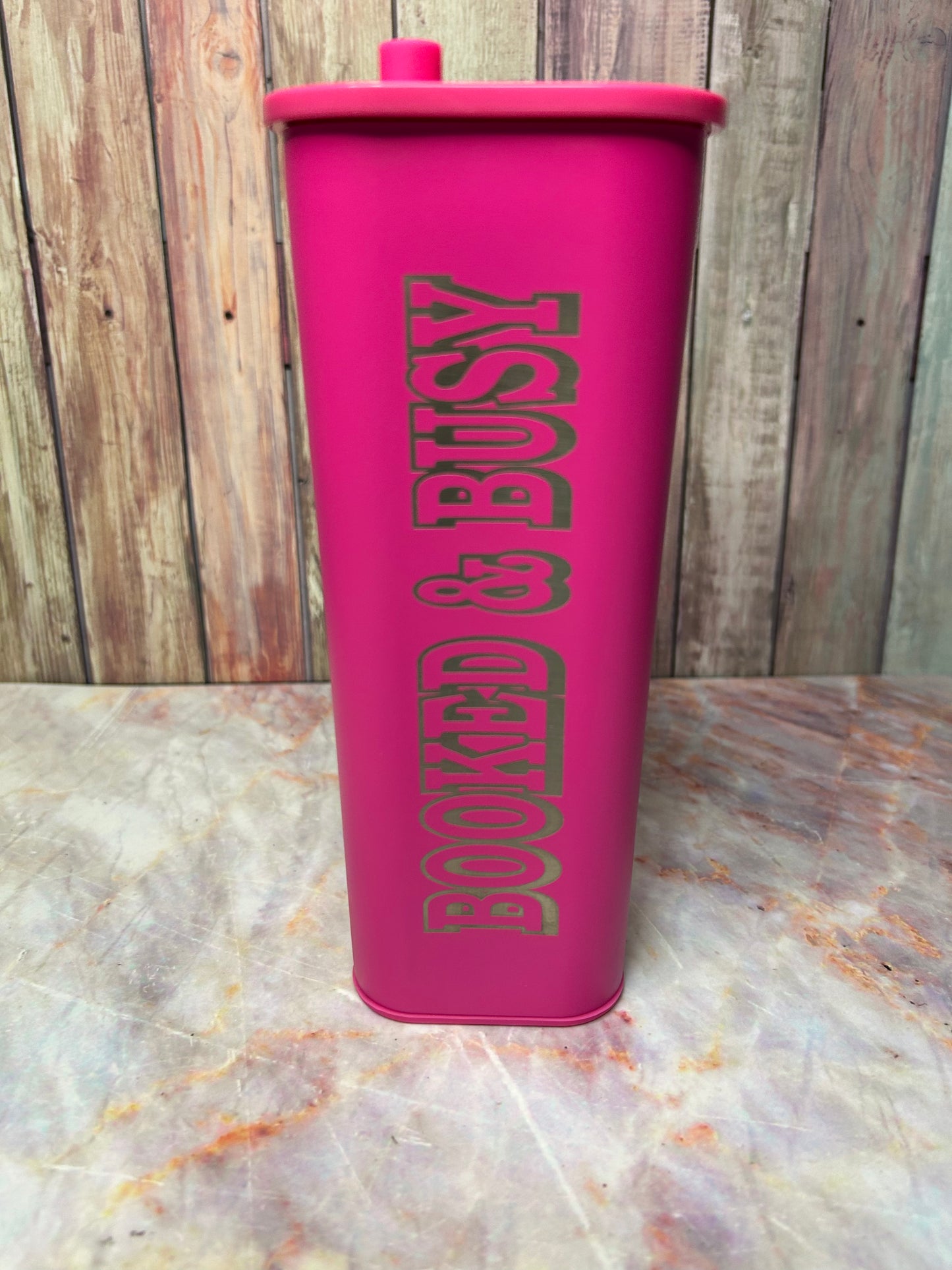 20oz Square Tumbler - Booked & Busy