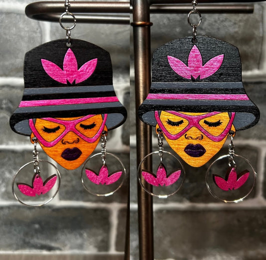 Earrings - Missy Bucket Hat Stripes
