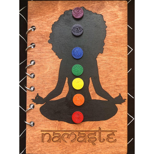 Refillable Wooden Journal - Chakra Khan
