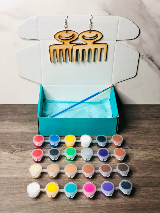 DIY Take-N-Paint Earrings - Duafe Comb