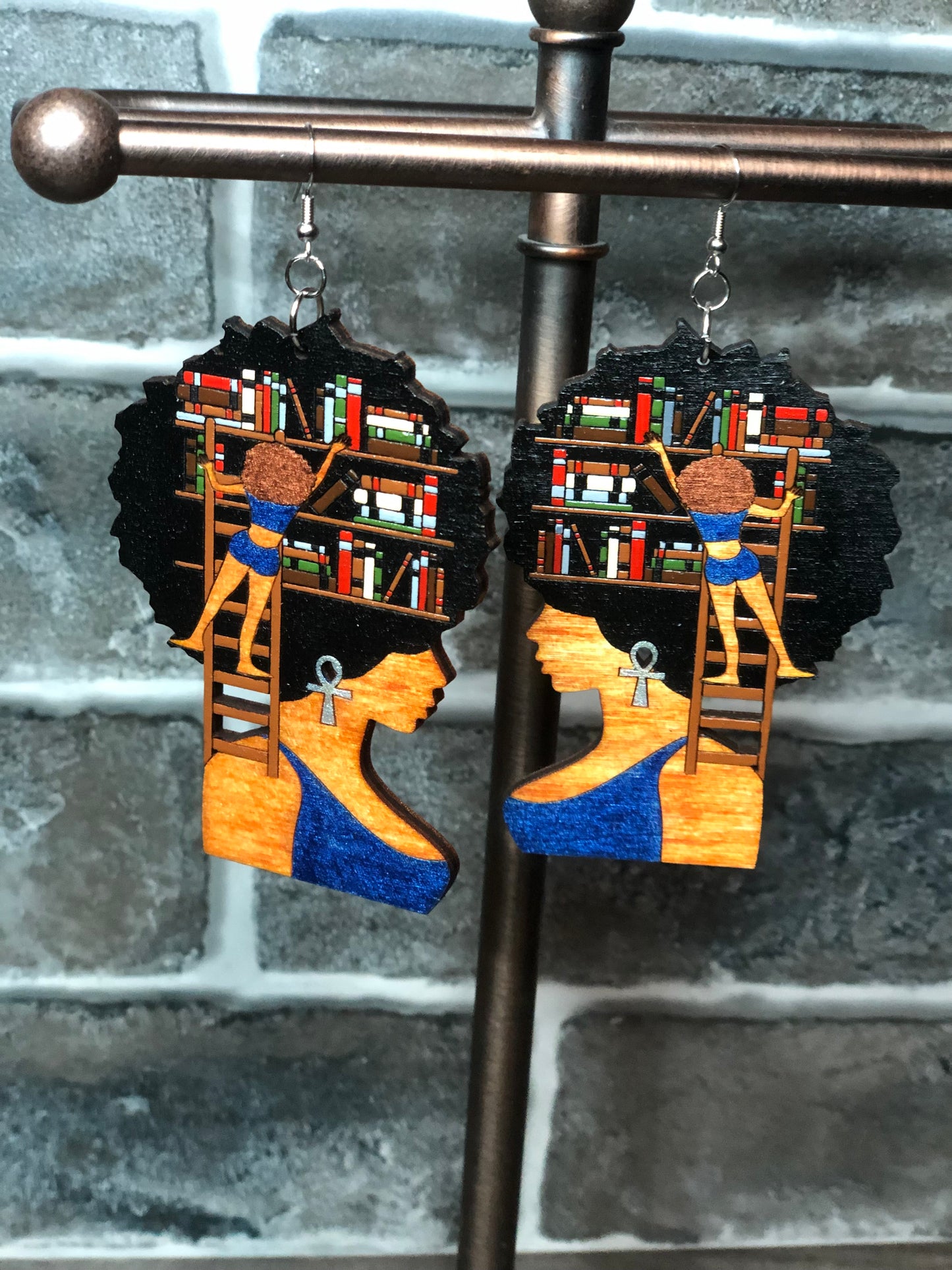 Earrings - Sis With Books On Her Mind