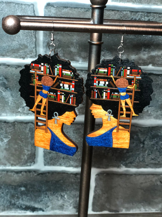 Earrings - Sis With Books On Her Mind