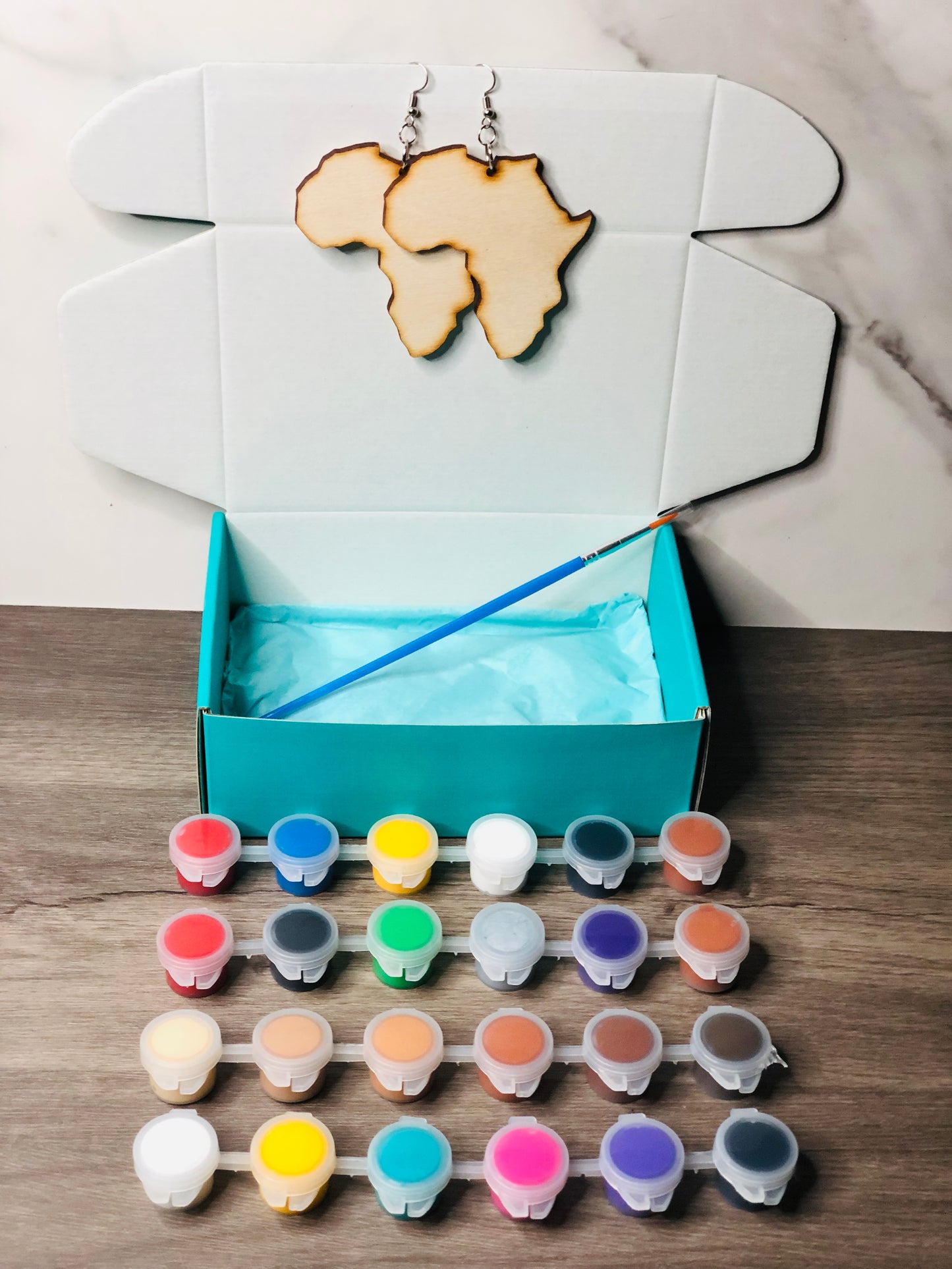 DIY Take-N-Paint Earrings - Africa  -