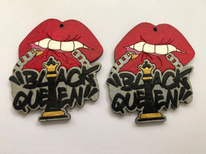 Earrings - Black Queen