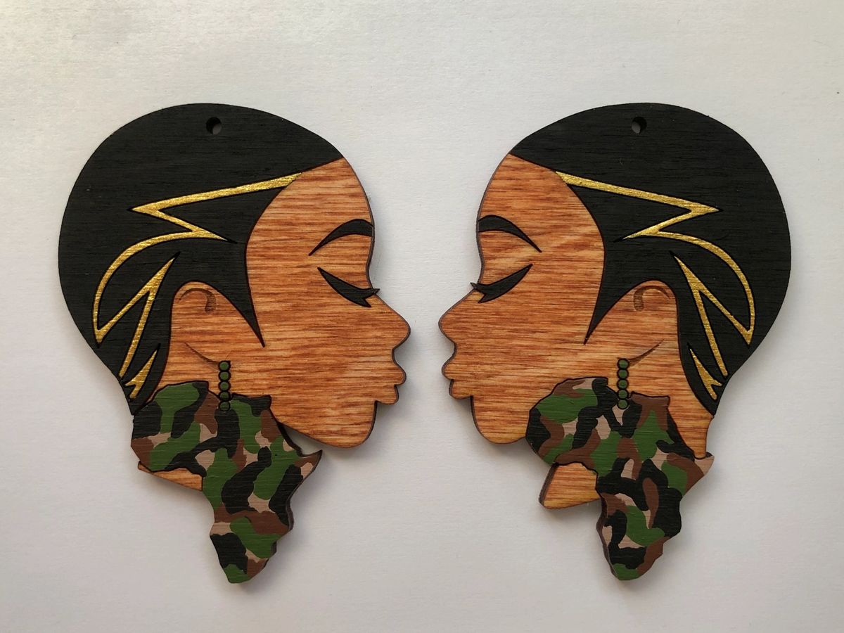 Earrings - Abena (Camo)