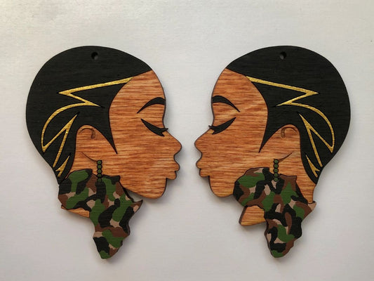 Earrings - Abena (Camo)