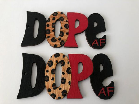 Earrings - Dope af (Leopard Print)