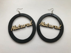 Earrings - Natural (Oval)