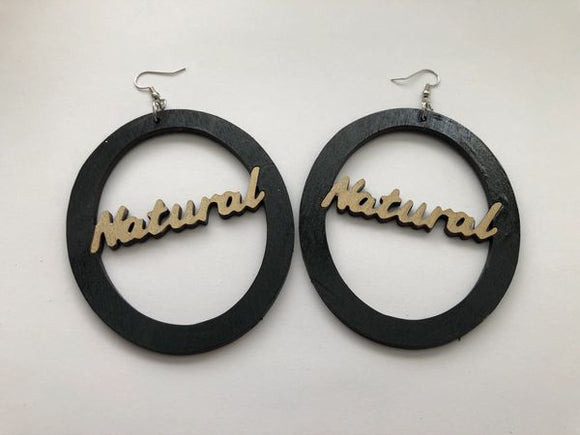 Earrings - Natural (Oval)