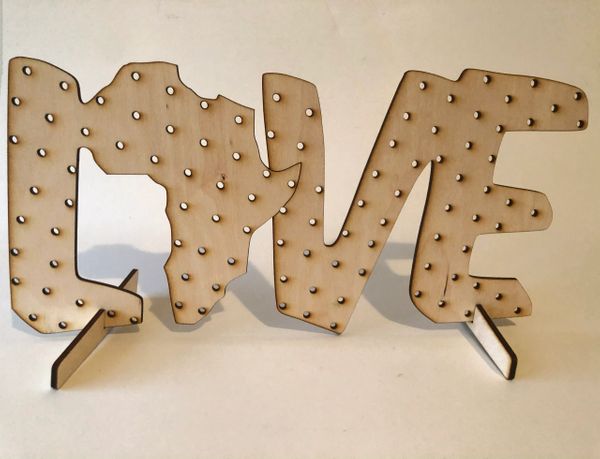DIY Earring Stand - Love Africa