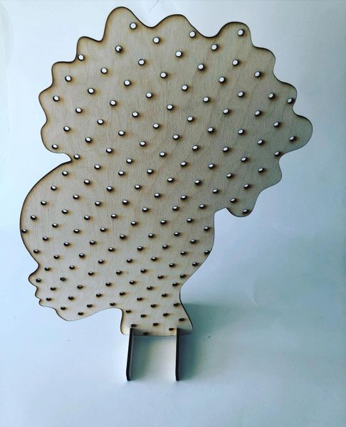 DIY Earring Stand - Afro Puff